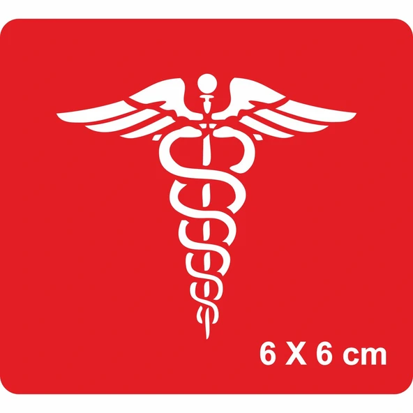 Tıp Sembolü-Caduceus(Kadüse) Tattoo Geçici Dövme Şablonları Kına Kalıpları ürün görseli 1