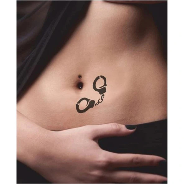 Kelepçeler Tattoo Geçici Dövme Şablonları Kına Kalıpları - Resim 2