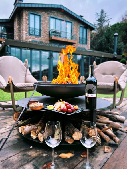 FUJI Odunluklu Ateş Çukuru, Bahçe Şöminesi & Bahçe Masası ürün görseli 1