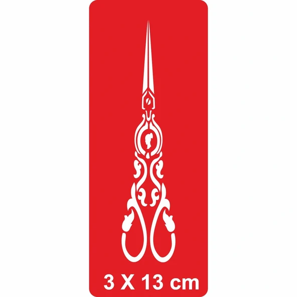 Süslü Makas 2 Tattoo Geçici Dövme Şablonları Kına Kalıpları ürün görseli 1