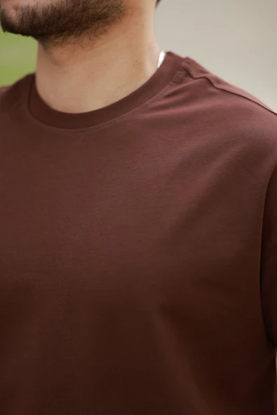 Erkek Kısa Kollu Basic Oversize Tshirt - 3