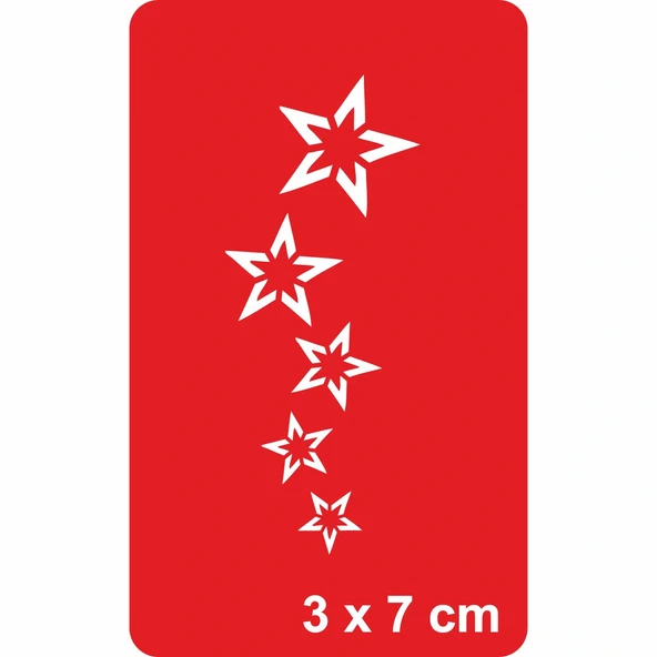 Kuyruklu Yıldız Tattoo Geçici Dövme Şablonları Kına Kalıpları