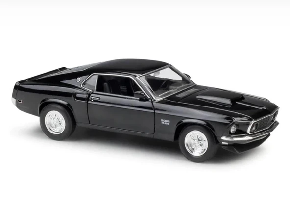 Oyuncak Metal Model Araba 1/36 Çek Bırak Siyah 1969 Ford Mustang ürün görseli