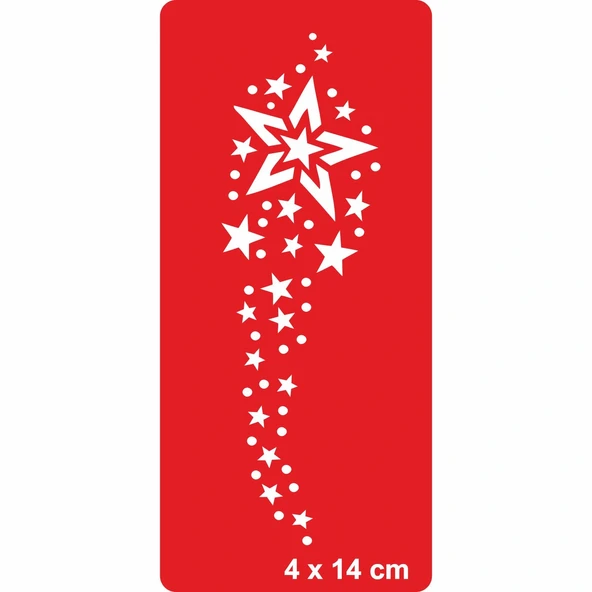 Yıldızlı Yaz Gecesi Tattoo Geçici Dövme Şablonları Kına Kalıpları ürün görseli 1