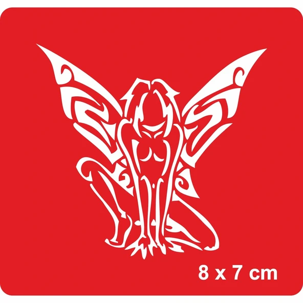 Tribal Kanatlı Melek Tattoo Geçici Dövme Şablonları Kına Kalıpları ürün görseli 1