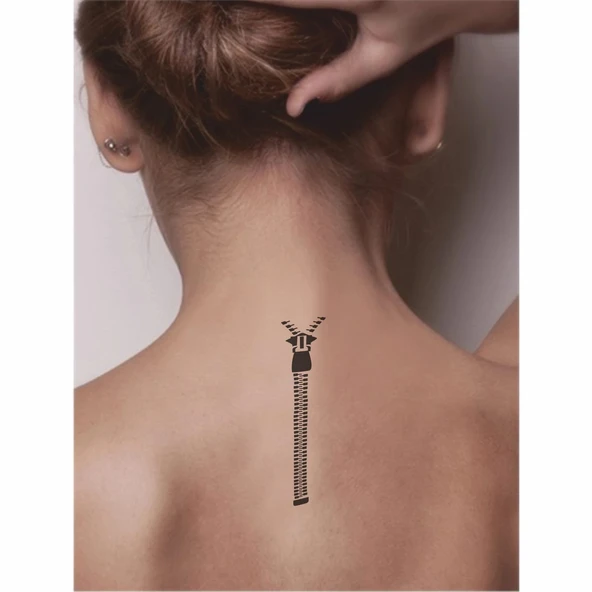 Fermuar Tattoo Geçici Dövme Şablonları Kına Kalıpları - 2