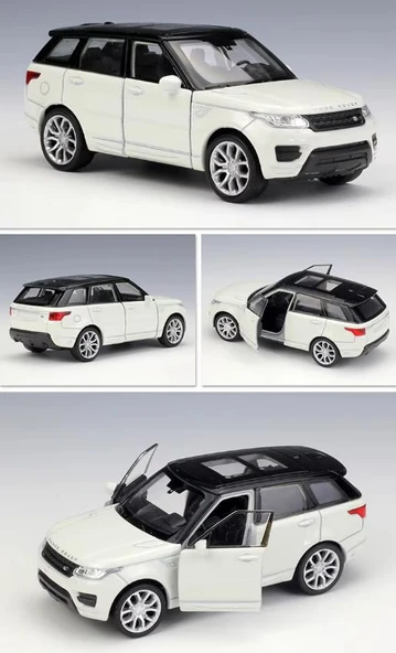 Oyuncak Metal Model Araba 1/36 Çek Bırak Beyaz Range Rover Sport ürün görseli