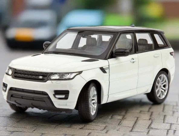 Oyuncak Metal Model Araba 1/36 Çek Bırak Beyaz Range Rover Sport - Resim 2