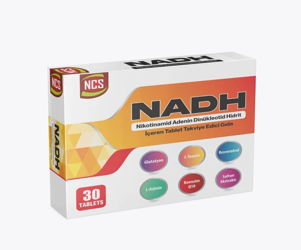 Nadh Safran Koenzim Q10 Glutatyon Teanin L-Arjinin Resveratrol 30 Tablet L-Sitrulin D-Riboz - Resim 4