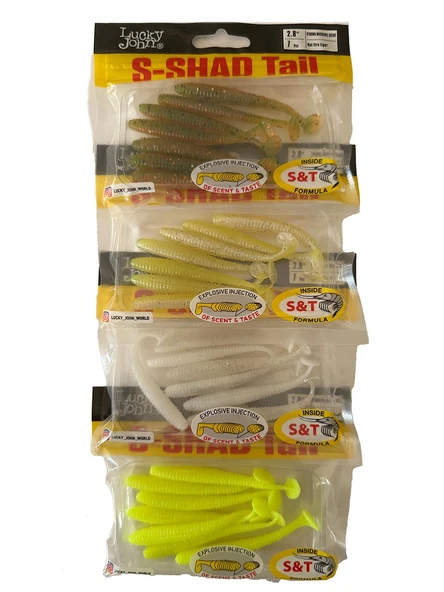 Lucky John S-Shad Tail 2.8'' (7.11 cm) 7P Silikon Yem ürün görseli