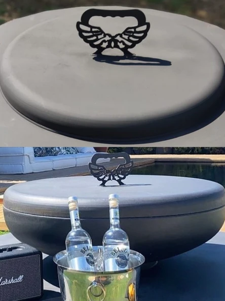 Ateş Çukuru Masa Kapağı, Çok Amaçlı, Dekoratif Kapak - 2