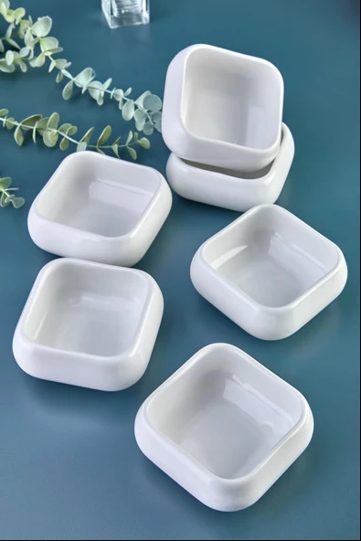 6 lı Lüks Kahvaltılık Çerezlik Sosluk Sunumluk Kase Seti - 3