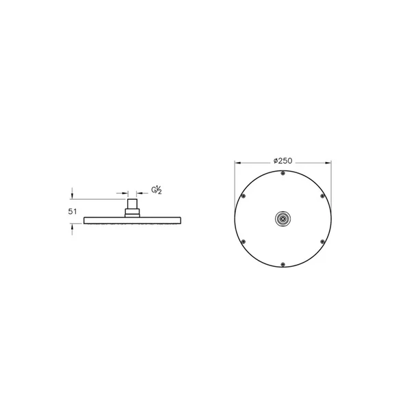 VitrA Origin Tepe Duş Başlığı A45638 Krom - 4