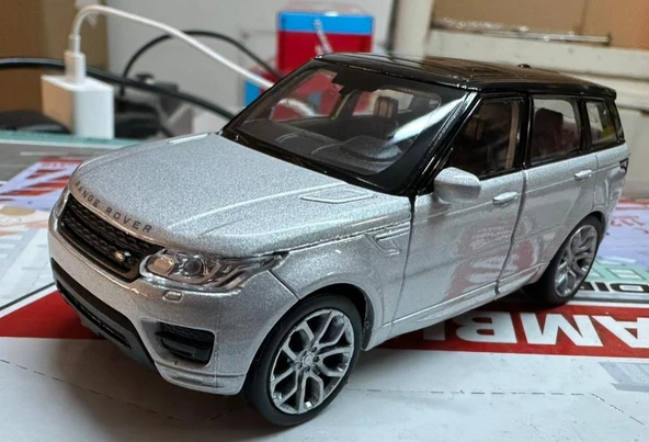 Oyuncak Metal Model Araba 1/36 Çek Bırak Gri Range Rover Sport ürün görseli