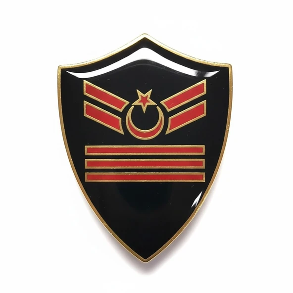 Minyatür Rütbe Subay Sağlık Sınıfı - Uzman Çavuş 3 Kademe Rütbe (Siyah Zemin JANDARMA) ürün görseli