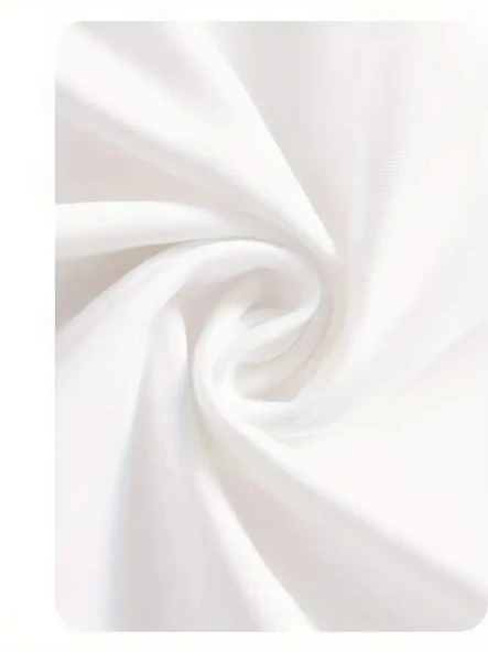 Baskılı Oversize Bisiklet Yaka T-shirt - Beyaz - 3