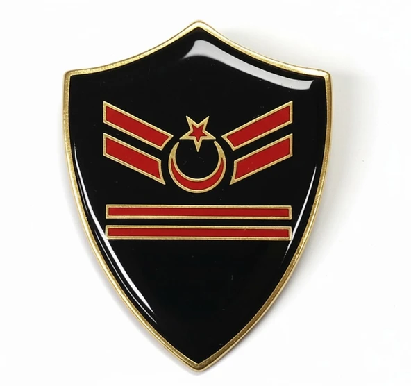 Minyatür Rütbe Subay Sağlık Sınıfı - Uzman Çavuş 2 Kademe Rütbe (Siyah Zemin JANDARMA) ürün görseli