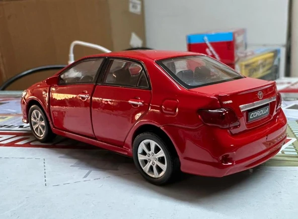 Oyuncak Metal Model Araba 1/36 Çek Bırak 2009 Toyota Corolla Kırmızı - Resim 2