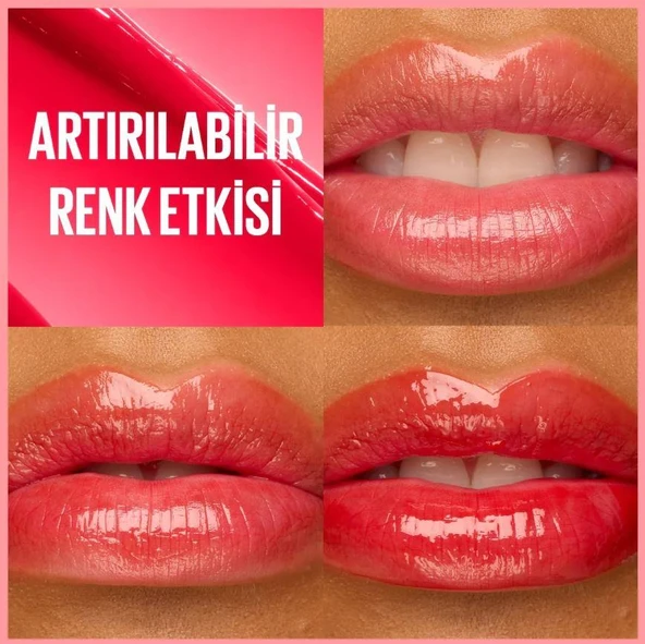 Maybelline New York Lifter Glaze Shea Yağı ve Hyalüronik Asit içeren Renkli Dudak Balmı - 04 Cherry Swirl - 6