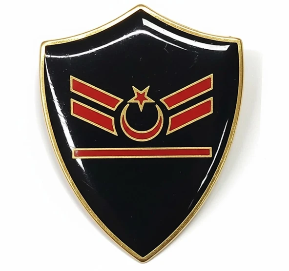 Minyatür Rütbe Subay Sağlık Sınıfı - Uzman Çavuş 1 Kademe Rütbe (Siyah Zemin JANDARMA) ürün görseli