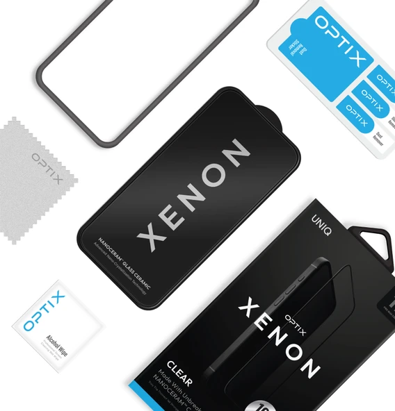 İphone 17 Pro Ekran Koruyucu Cam Optix Xenon (NANOCERAM™) 6 Mohs Sertlik Derecesine Dayanıklı - 5