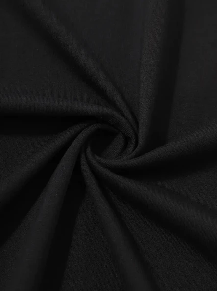 Baskılı Oversize Bisiklet Yaka T-shirt - Siyah - Resim 4