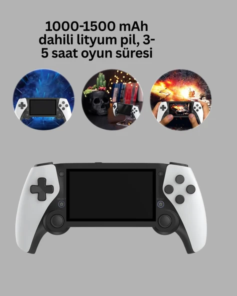Tüm Klasik Oyunları Destekleyen 64GB Taşınabilir Konsol - 3