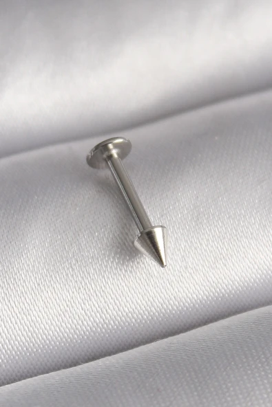 316L Çelik Gümüş Renk Çivi Model Piercing ürün görseli 1