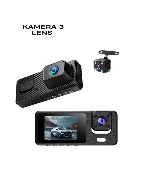 1080P 3 Kameralı Araç DVR -Q301 - 1