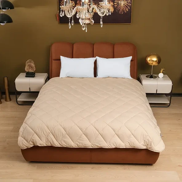 Çift Kişilik Yün Yorgan 195x215 Cm - Kuzu Yünü, 3 Kg, Nefes Alır, Terletmez, 4 Mevsim Konfor - 2
