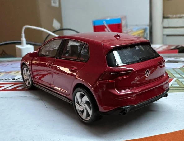 Oyuncak Metal Model Araba 1/36 Çek Bırak VW Golf 8 GTI Kırmızı - 3