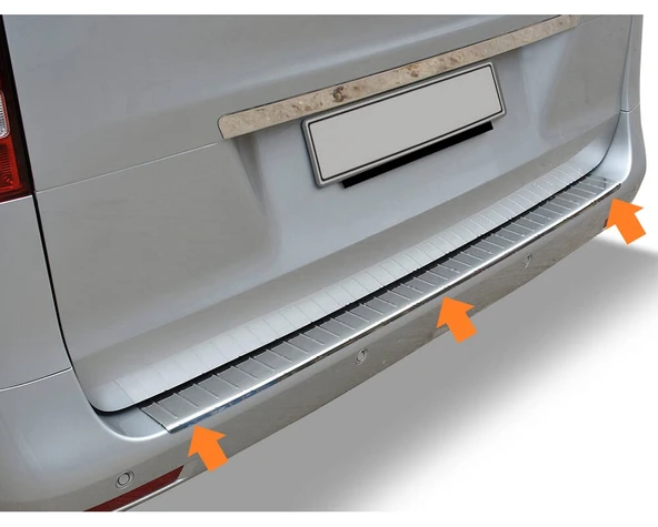 Arka Tampon Eşiği Krom Vito W447 Van 2014 Ve Sonrası Modeller İçin ürün görseli 1