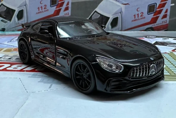 Oyuncak Metal Model Araba 1/36 Çek Bırak Mercedes Amg Gtr Siyah - 1