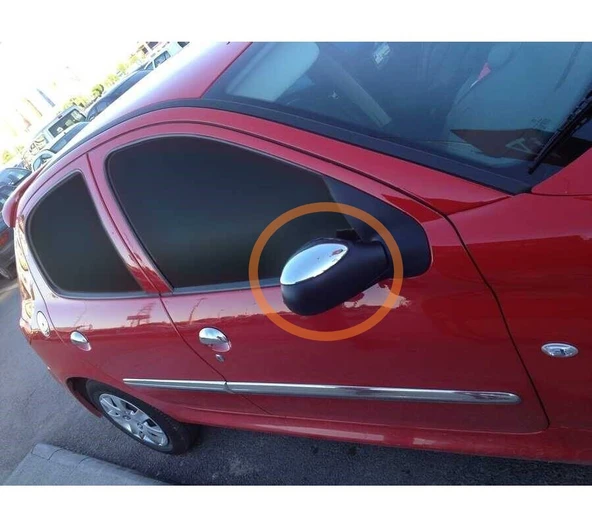 Ayna Kapağı Krom 2 Parça 206 HB 1998-2012 Arası Modeller İçin - Resim 2