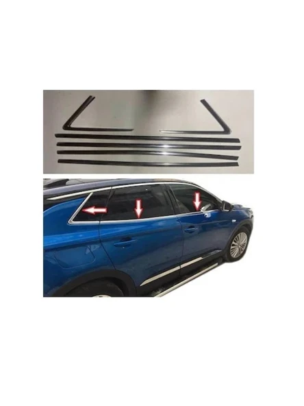 Cam Çıtaları Krom 6 Parça Grandland X SUV 2017 Ve Sonrası Modeller İçin ürün görseli 1