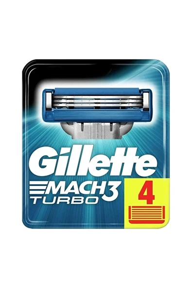 GİLLETTE MACH3 TURBO YEDEK JİLET-4LÜ