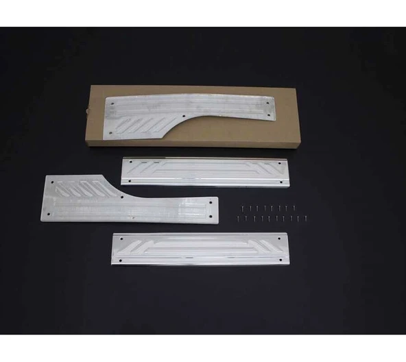 İç Kapı Eşiği Krom 4 Parça Doblo-2 Panel Van LAV 2010 Ve Sonrası Modeller İçin - Resim 2