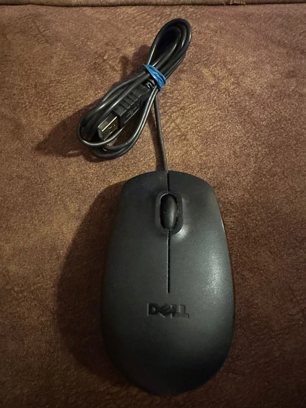 Dell USB Mouse, Optical, 1000 dpi, Black  2.EL KULLANILMIŞ ÇOK TEMİZ ürün görseli 1