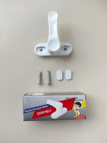 Pvc Kapı Pencere Pimapen Çocuk Emniyet Kilidi Hırsız Güvenlik Mandalı Plastik 2 Adet - 1