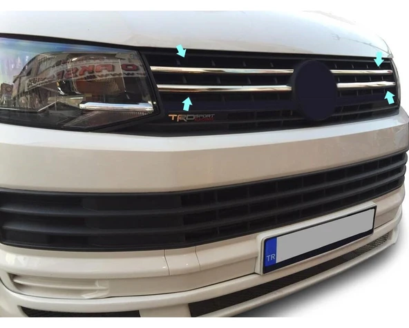 Ön Panjur Krom 4 Parça T6 Transporter Van 2015 Ve Sonrası Modeller İçin - Resim 2