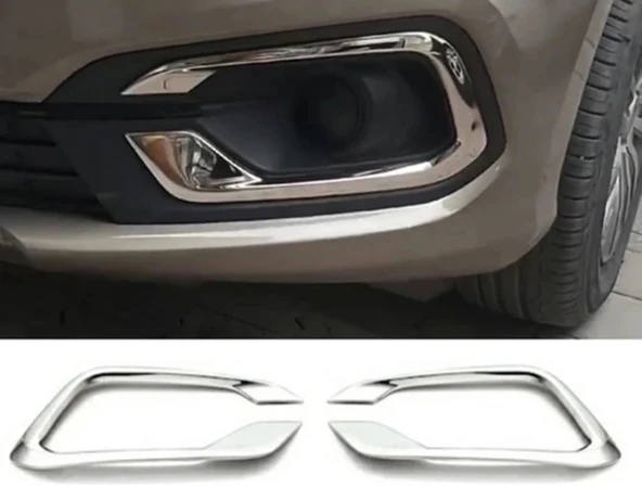 Fiat Egea HB Uyumlu Sis Far Çerçevesi Krom 2 Parça 2020 Ve Sonrası Modeller İçin - Resim 2