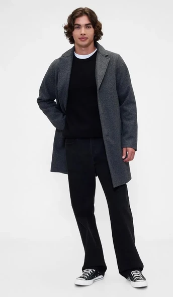 Gap V-Top Coat 791204 Relaxed Palto Palto Trençkaşe Erkek Ceket - 5