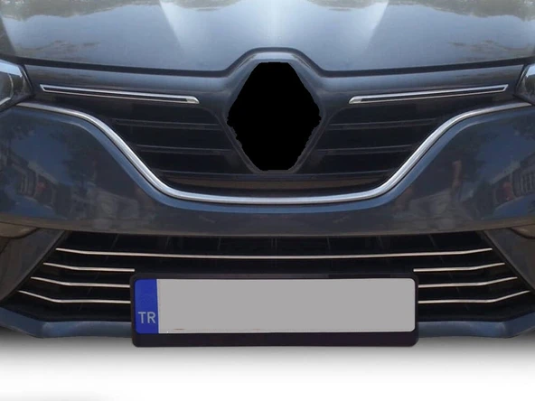 Ön Tampon Çıtası Krom Üst Kalite 7 Parça Megane-4 HB 5D 2016 Ve Sonrası Modeller İçin - Resim 2