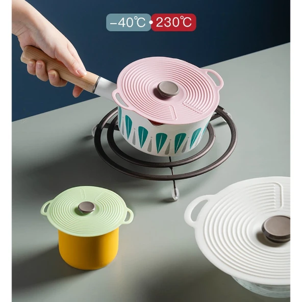 3'lü Vakumlu Silikon Kapak Seti - Resim 3