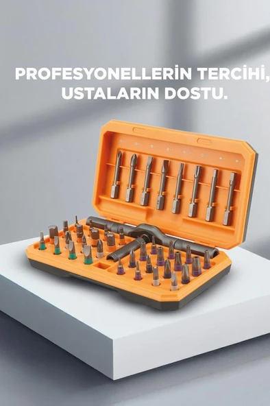 Torima TTS-05 Gri Tornavida Seti 40 Parça Profesyonel Çok Uçlu Kapsamlı Tamir Seti - Resim 3