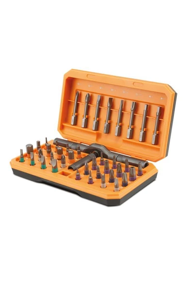 Torima TTS-05 Gri Tornavida Seti 40 Parça Profesyonel Çok Uçlu Kapsamlı Tamir Seti - Resim 4