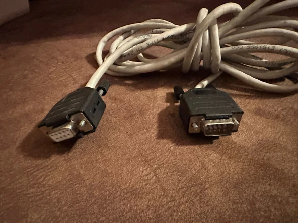 RS232 9 pin Dişi Erkek uzatma kablosu DB9 seri com data kablosu 3m - Resim 2