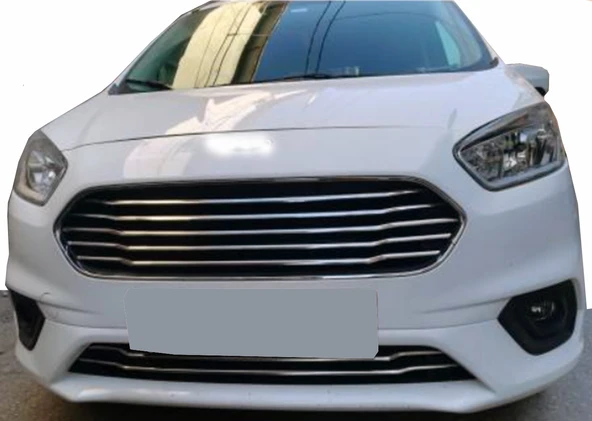 Ford Courier Uyumlu Ön Panjur Krom 7 Parça 2017 - 2023 Arası Modeller İçin - Resim 2