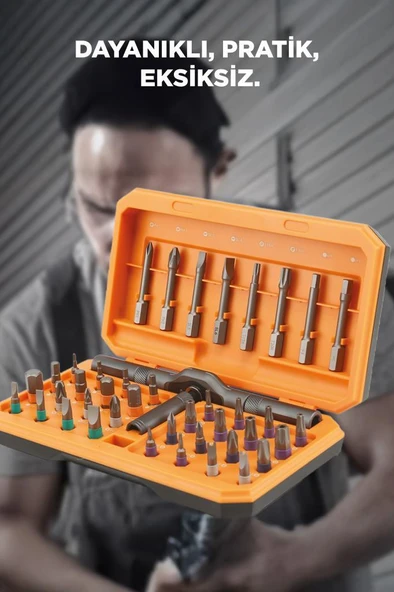 Torima TTS-05 Gri Tornavida Seti 40 Parça Profesyonel Çok Uçlu Kapsamlı Tamir Seti - Resim 2