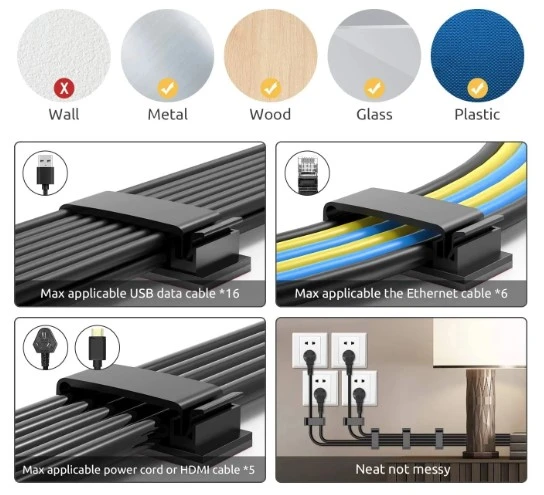 Yapışkanlı Kablo Düzenleyici Seti - 3